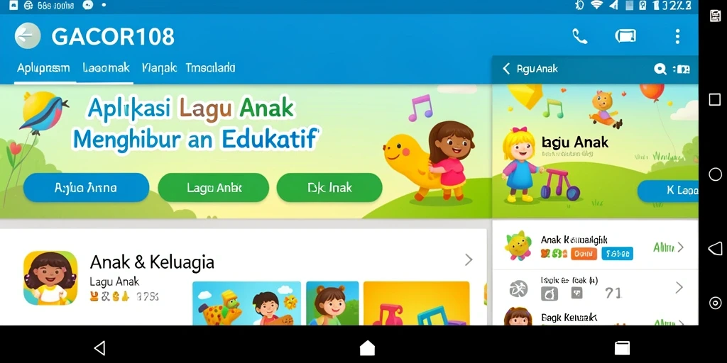 Tampilan antarmuka GACOR108 yang ceria dan menarik untuk anak-anak.