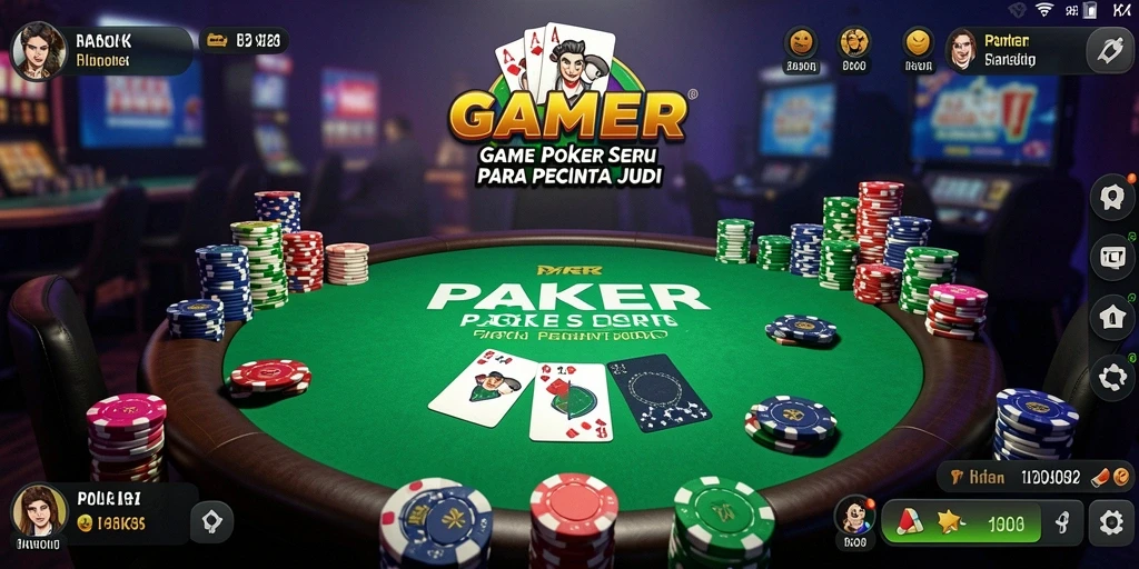 Antarmuka GAMERP dengan fitur Poker yang menarik dan interaktif.