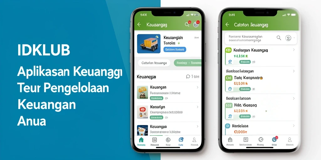 Antarmuka pengguna IDKLUB yang intuitif dan fungsional untuk Catatan Keuangan.