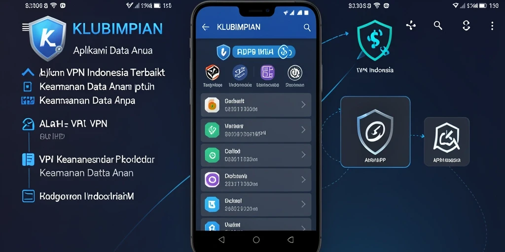 Antarmuka KLUBIMPIAN yang sederhana dan mudah digunakan untuk VPN Indonesia.
