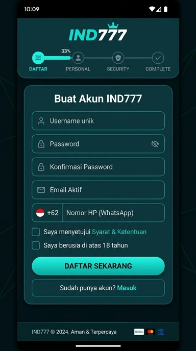 Cara Mudah Registrasi Akun Baru ind777